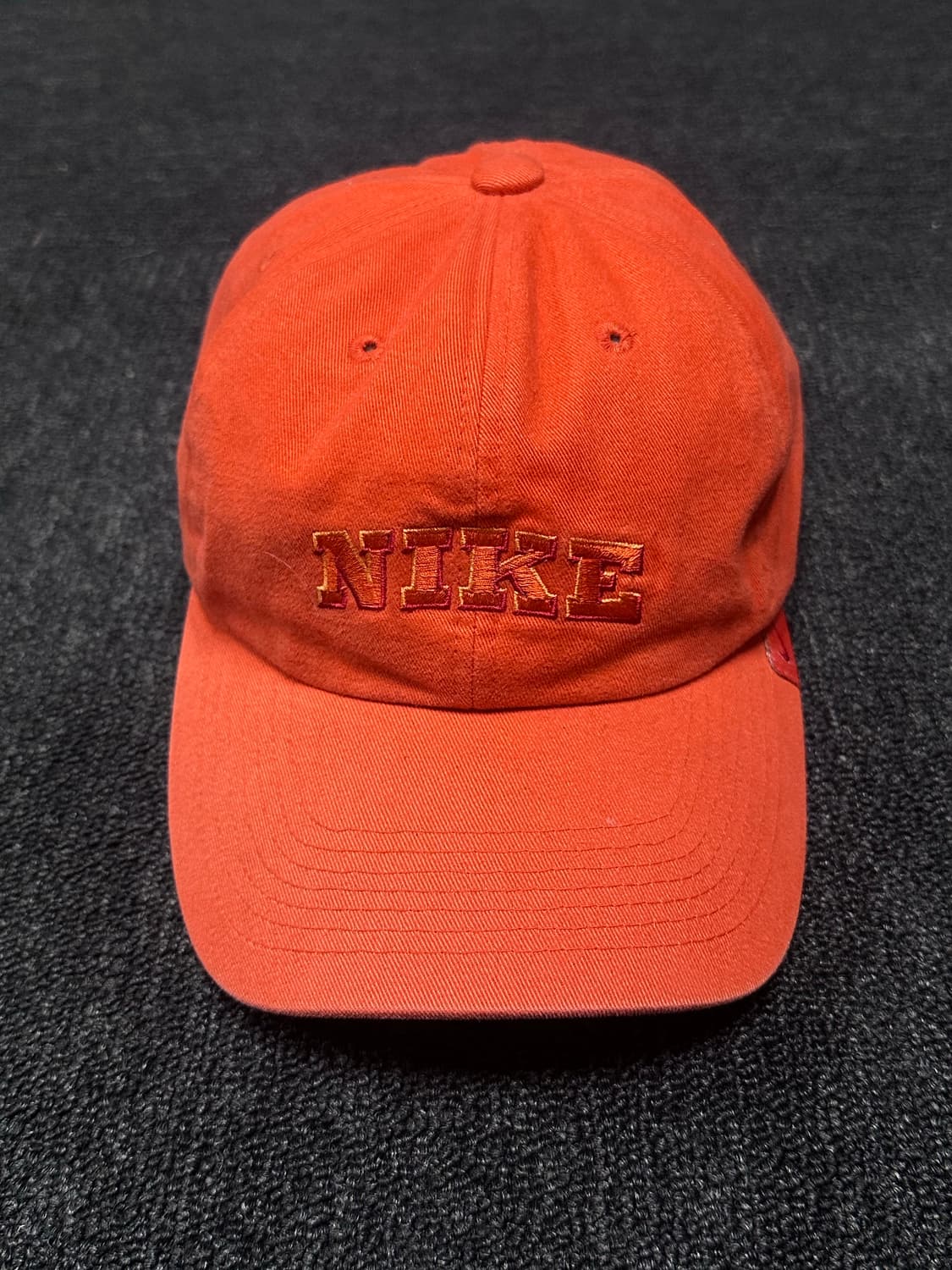90s 빈티지 나이키 볼캡  NIKE 자수 로고 오렌지 캡 상품이미지2