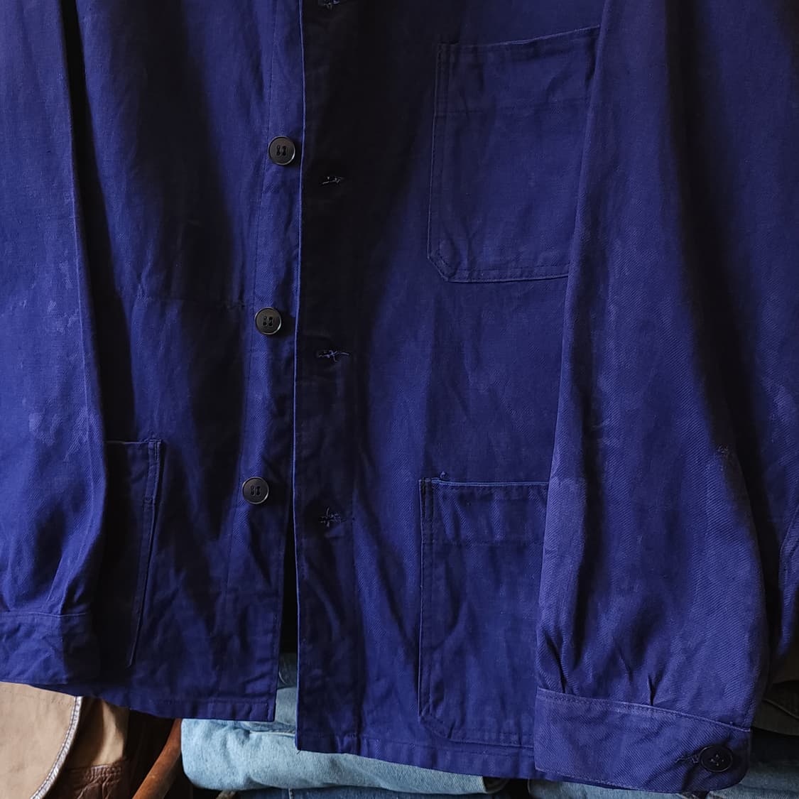 60s 프렌치 워크자켓 프렌치자켓 블루 빅사이즈 프렌치 자켓 52 상품이미지6
