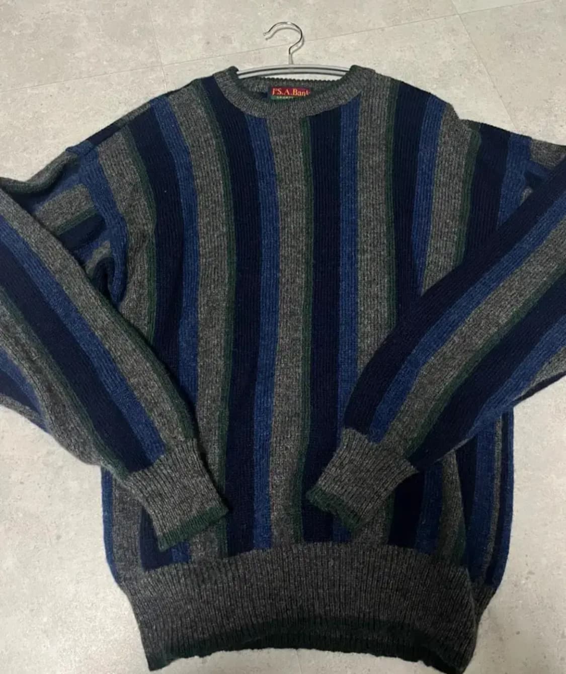 빈티지 레트로 y2k 스트라이프 울 니트 상품이미지1