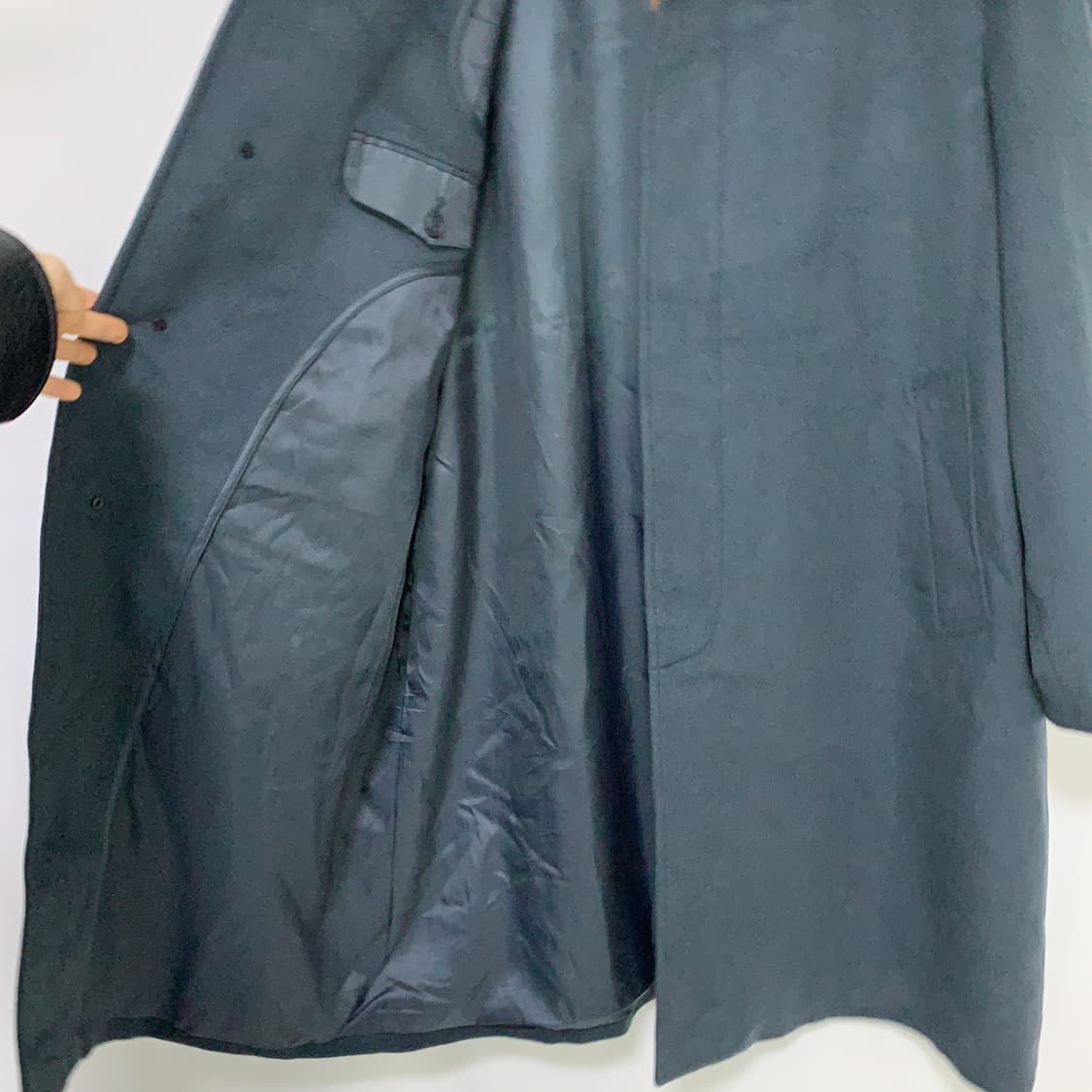 Wind Armor 빈티지 캐시미어 100 코트 블루 그레이 상품이미지9