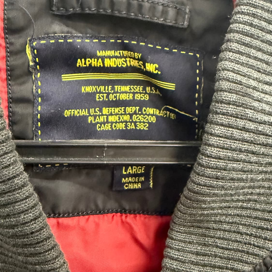 알파인더스트리 MA-1 블랙 봄버 자켓 L 상품이미지2