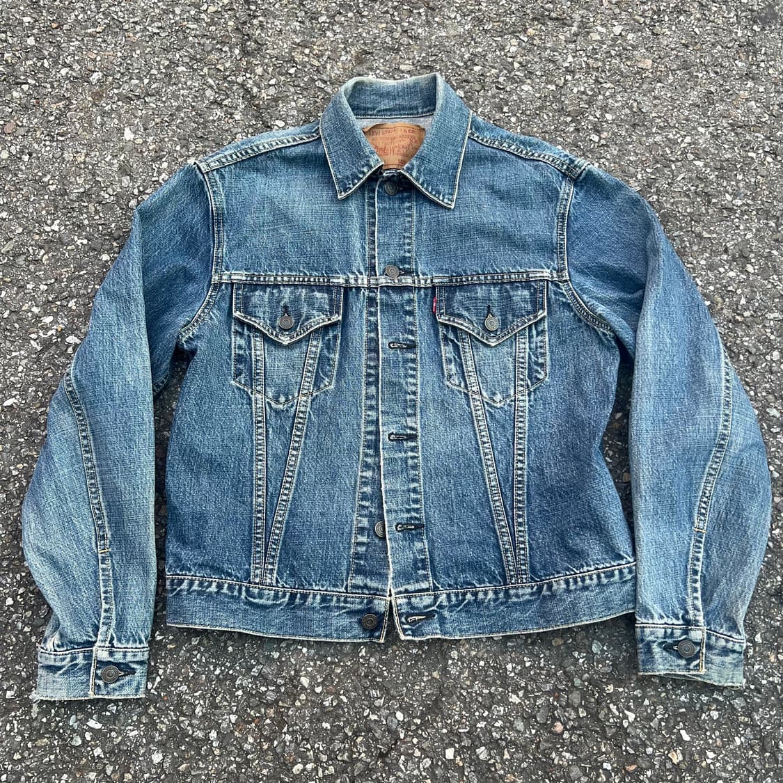    90년대 일본에서 생산된 리바이스 71557 빅E 3세대 트러커 데 상품이미지1