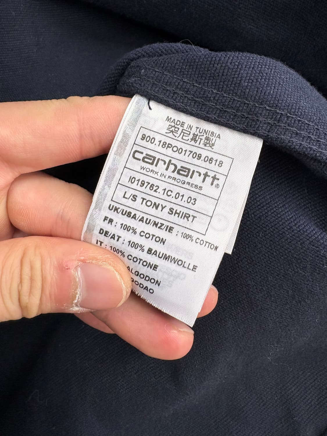 칼하트윕 토니 셔츠 네이비 상품이미지8