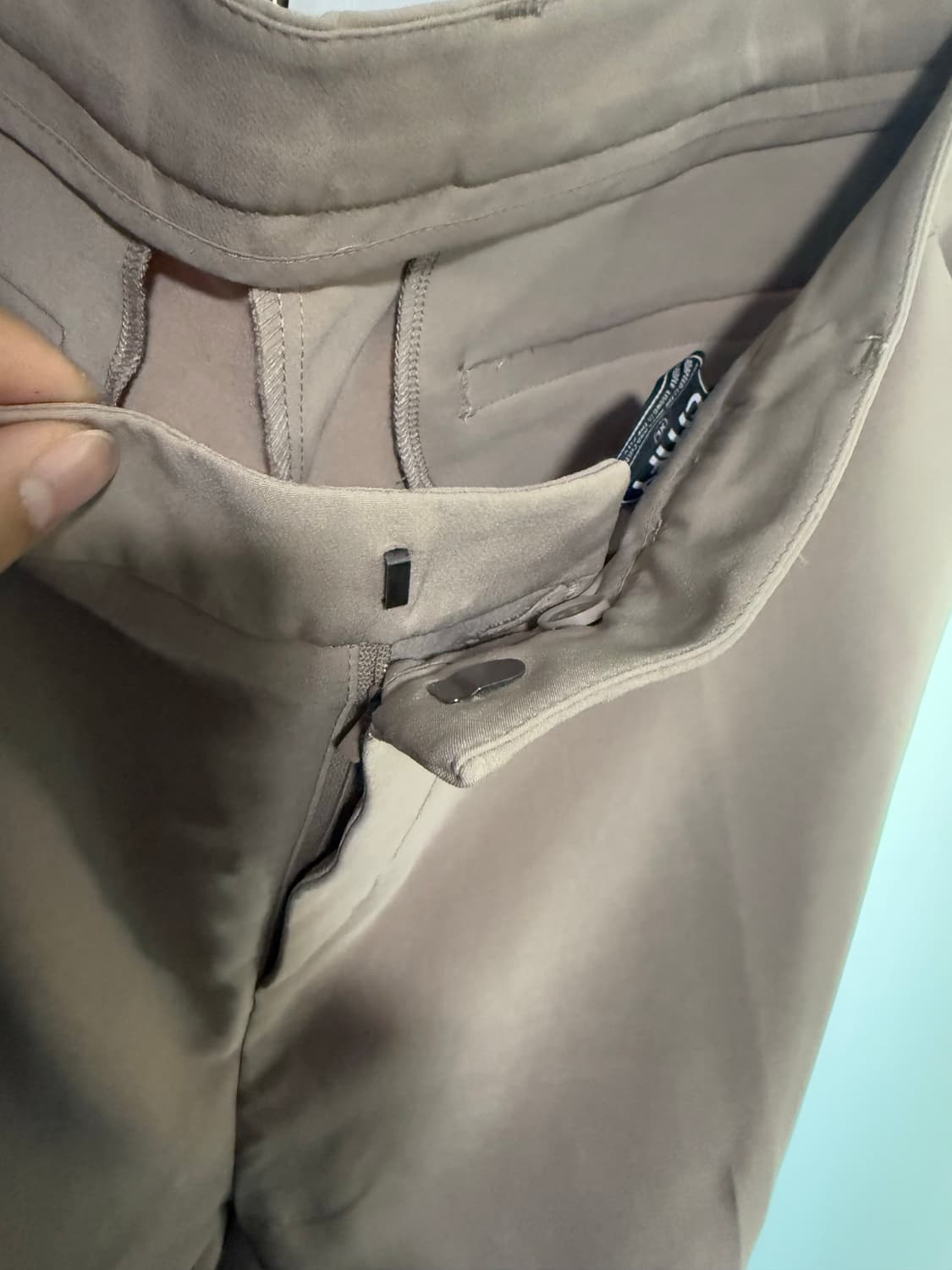 Citify 짙은 베이지색 와이드 슬랙스 34 상품이미지4