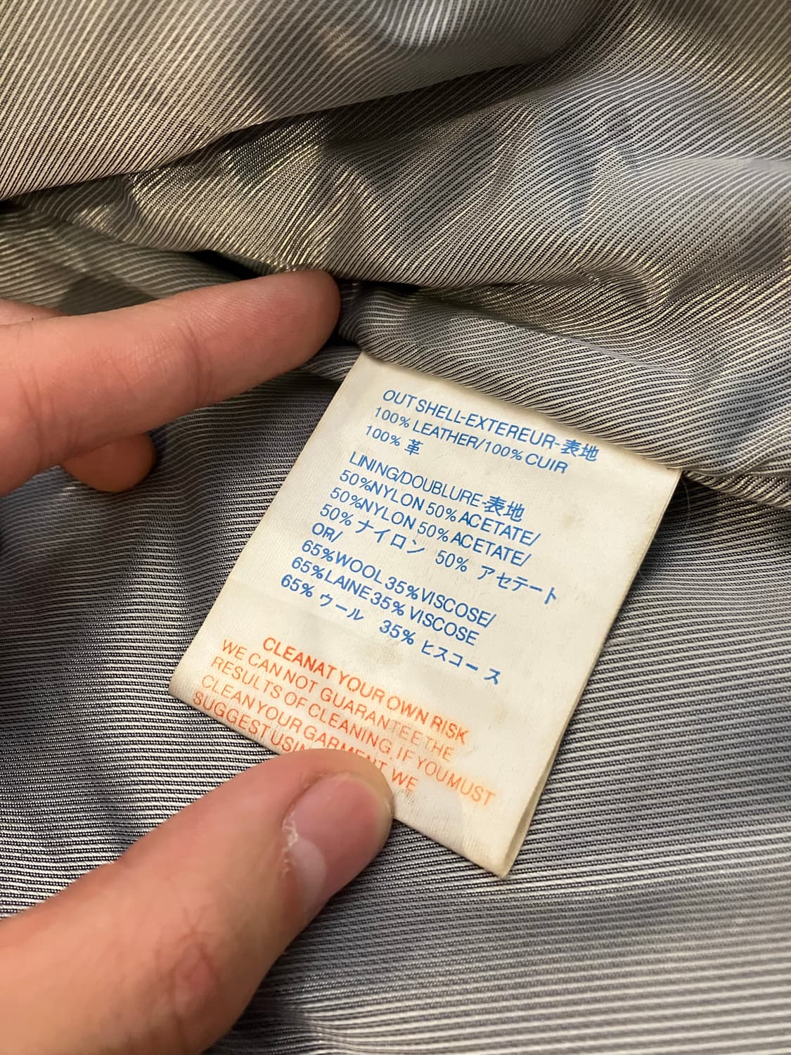 90s 펠레펠레 올드스쿨 레더자켓 블루 상품이미지9