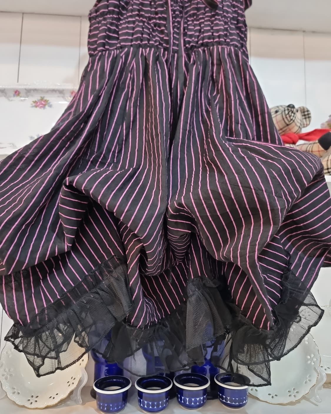 핑크 스트라이프  스트링 원피스 상품이미지7