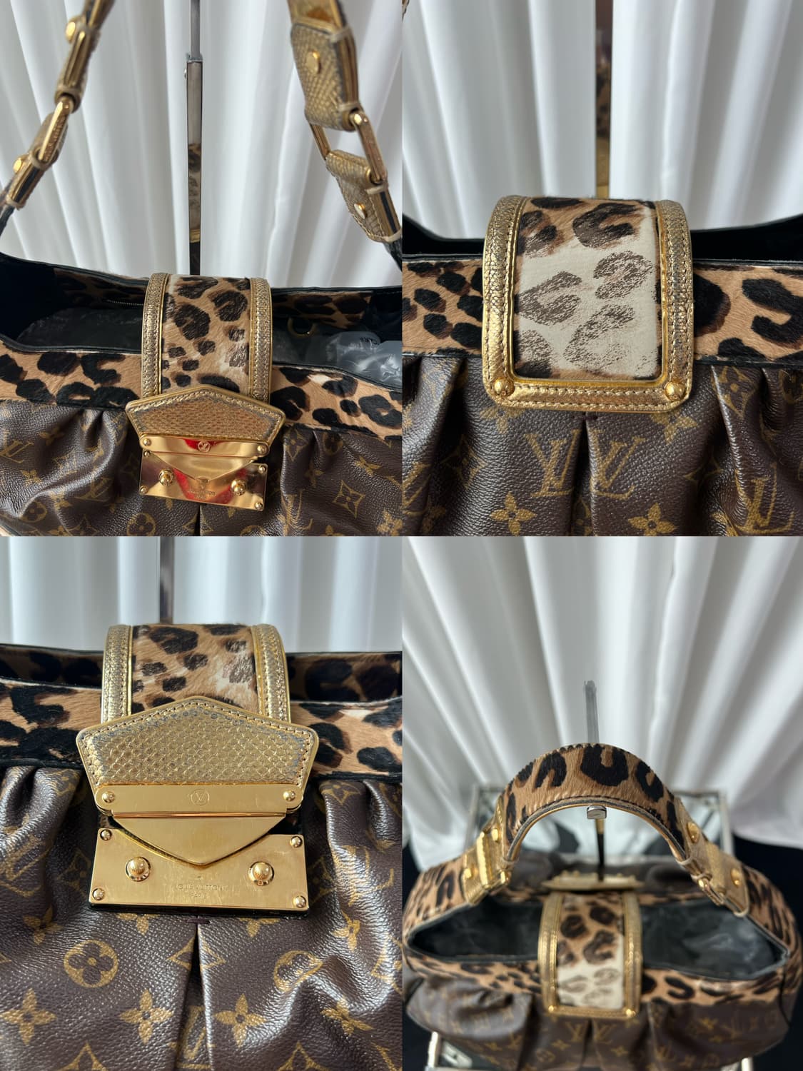 루이비통 SS06 리미티드 에디션 레오파드 폴리 포니 헤어 숄더백 상품이미지8