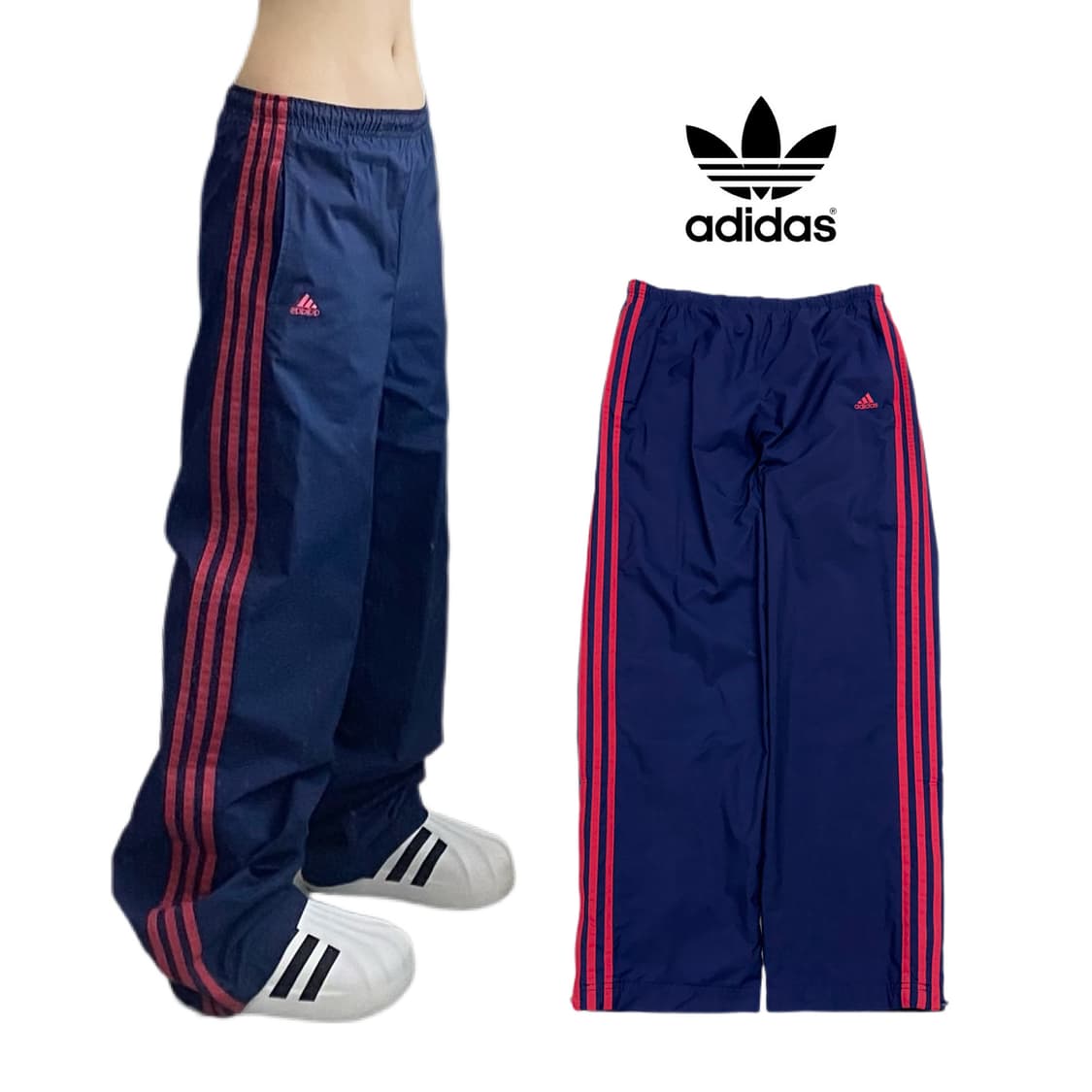 아디다스 90s 삼선 올드스쿨 바람막이 트랙팬츠 상품이미지1