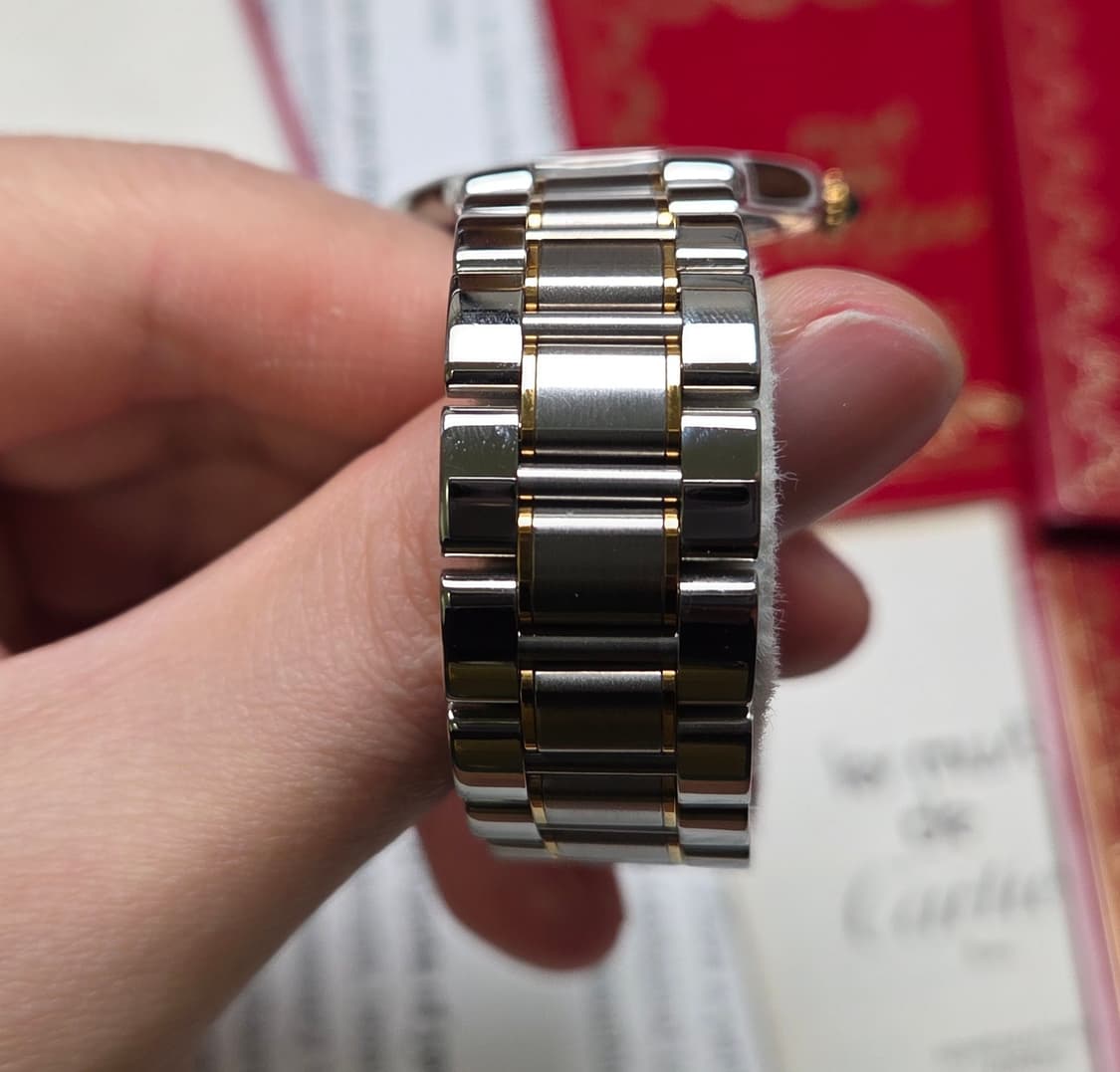 빈티지 까르띠에 머스트드 21C 콤비 31mm 남녀공용 블루핸즈 쿼츠  상품이미지5