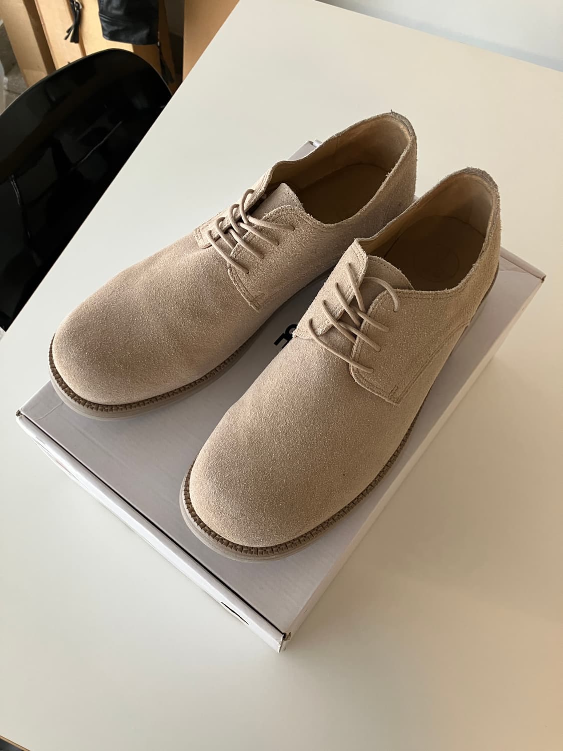 야세 카우하이드 더비 베이지 상품이미지1