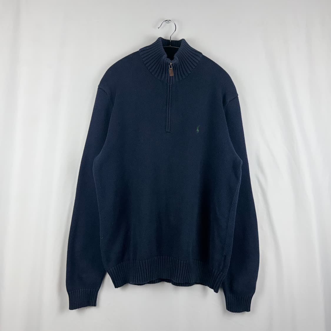 (M) 폴로 랄프로렌 하프집 니트 네이비 상품이미지2