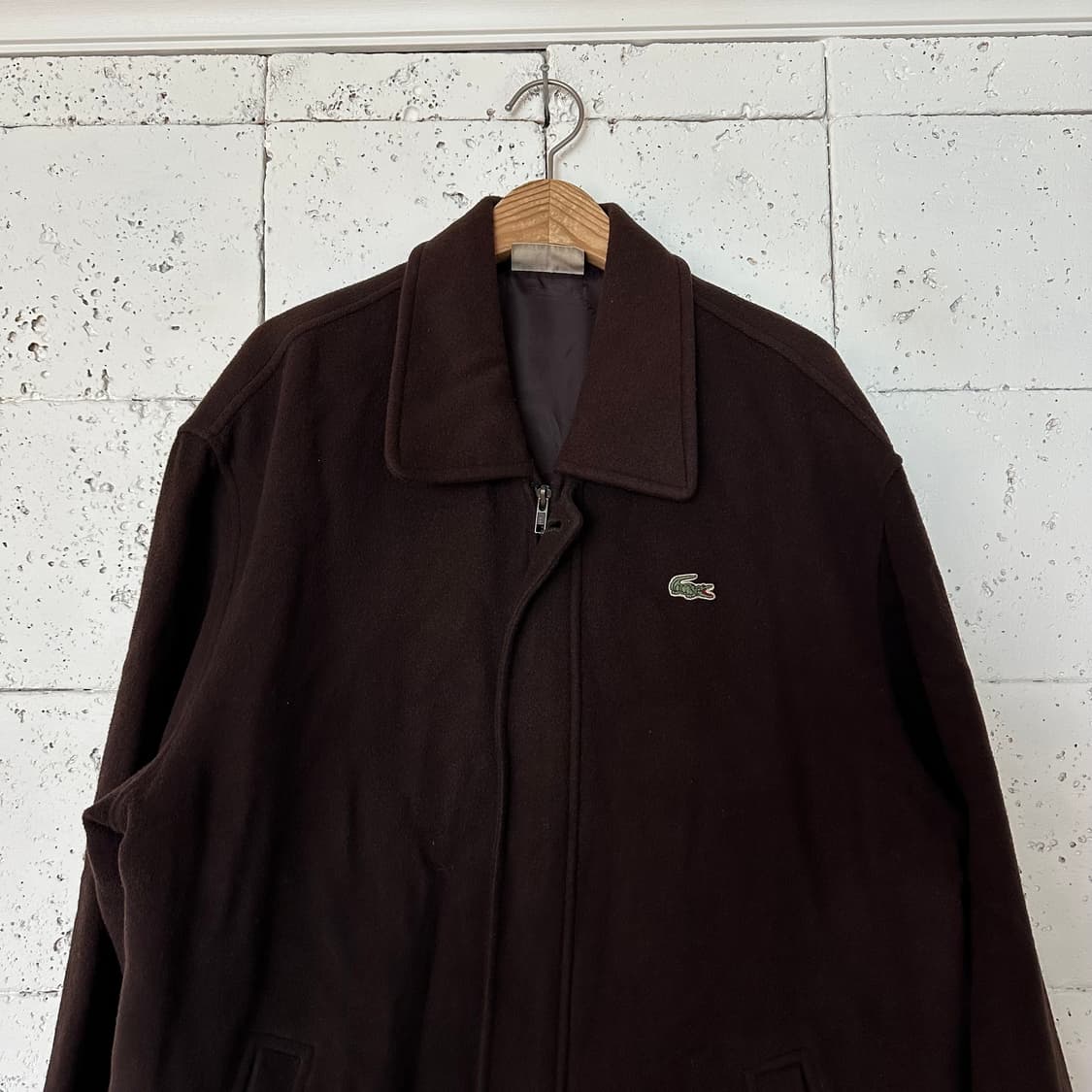 105 라코스테 모직 코트 브라운 상품이미지2