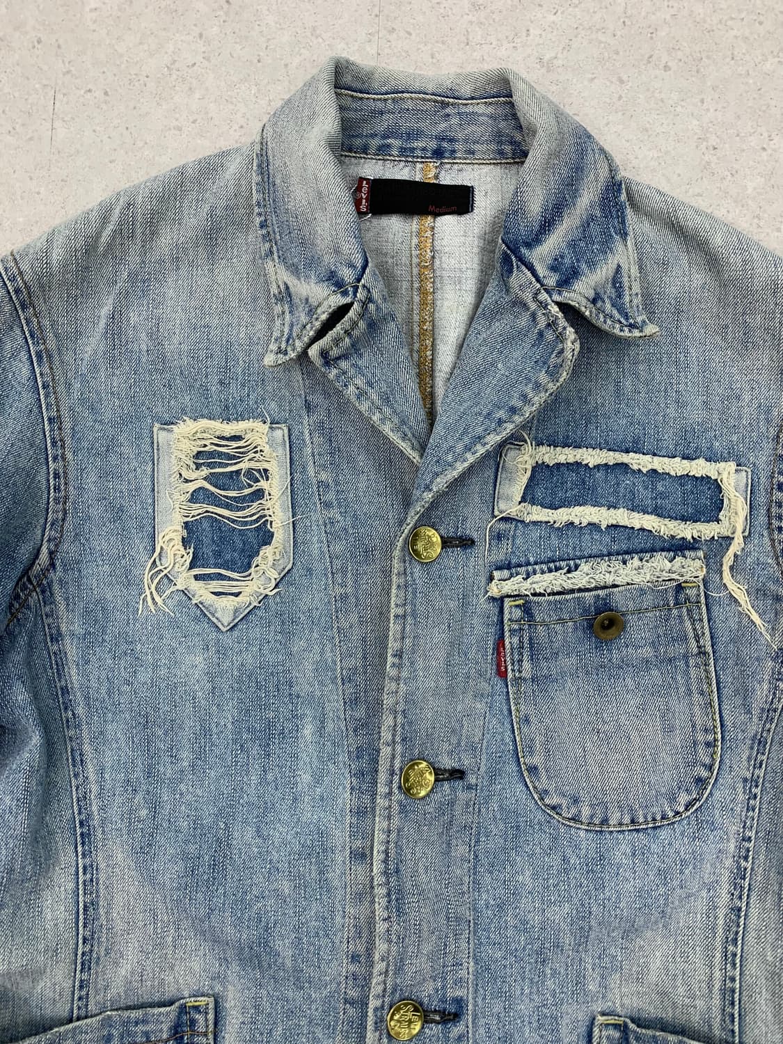 Levis 00s 리바이스 레드룹 디스트로이드 데님자켓 상품이미지5