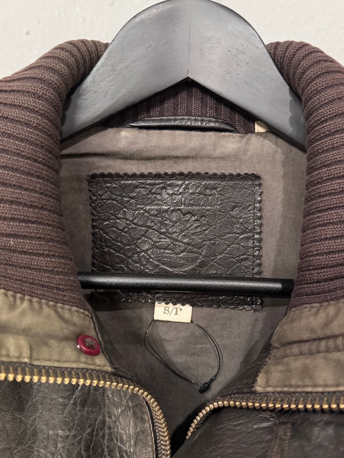 팀버랜드 카우하이드 하이넥 가죽자켓  상품이미지5