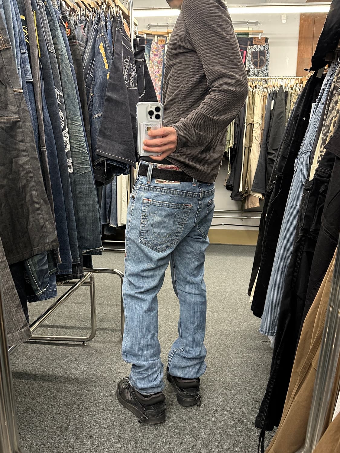 33) 트루 릴리전 LOGAN y2k 데님팬츠 상품이미지1