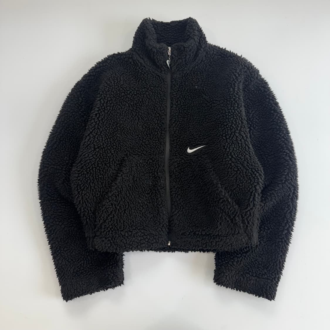 Nike 나이키 백 스우시 블랙 후리스 집업 상품이미지3