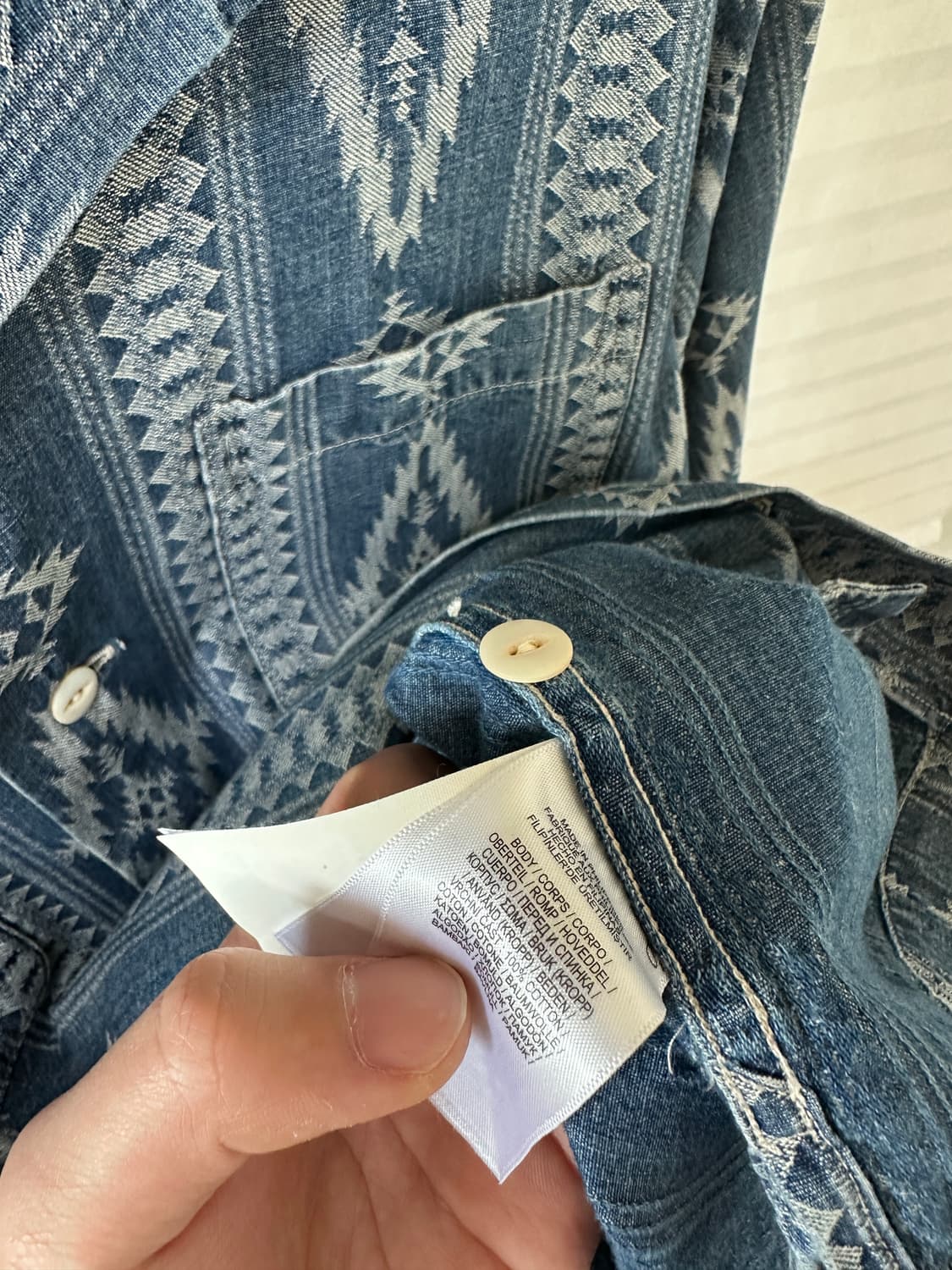 RRL Indigo Jacquard Western Shirt 상품이미지8