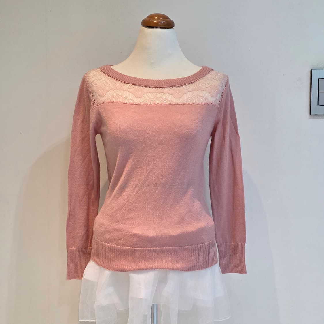 핑크레이스 히메스나계st 로맨틱 니트블라우스 상품이미지2