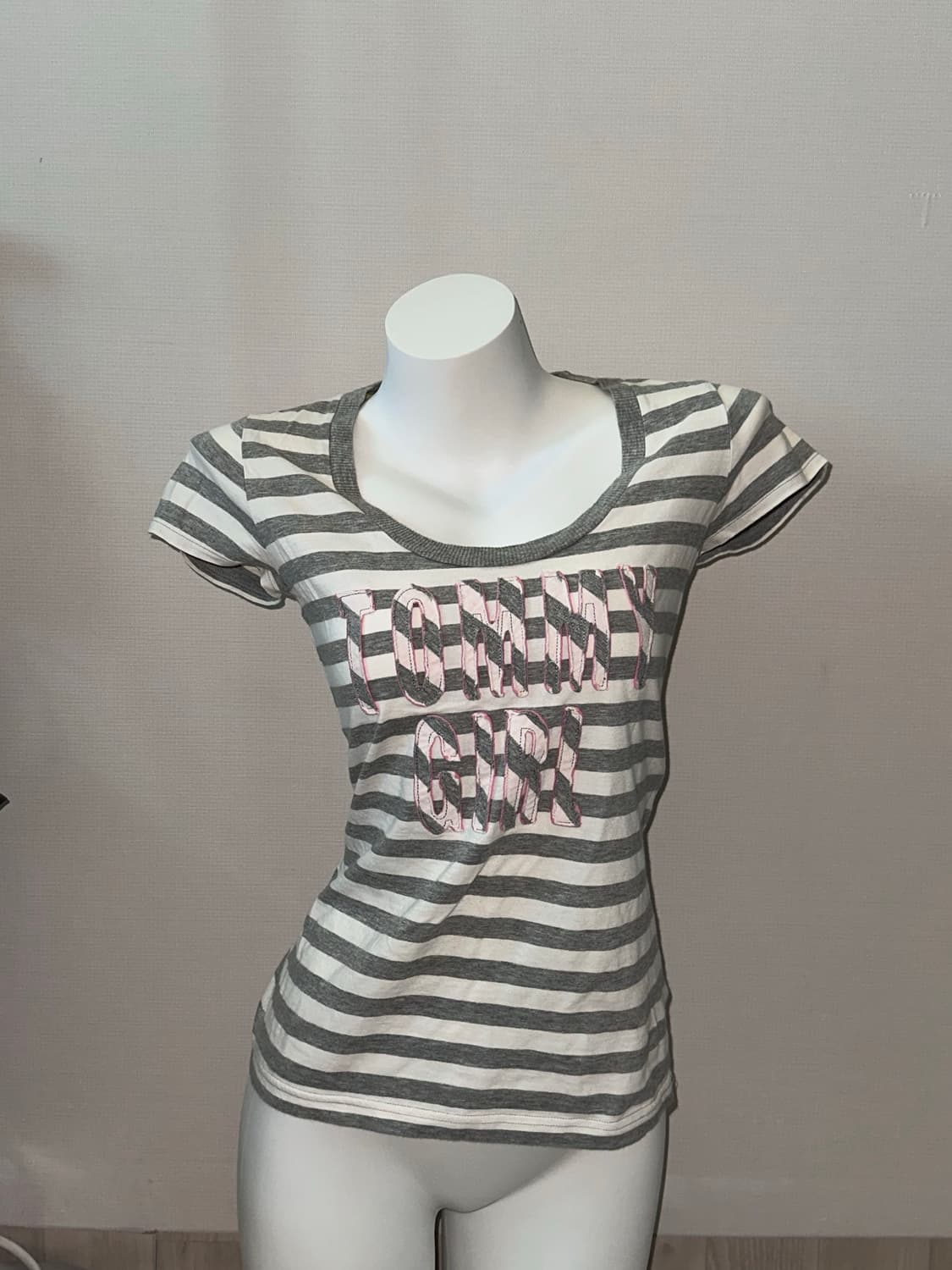 타미 스트라이프 빈티지 반소매 티 상품이미지2