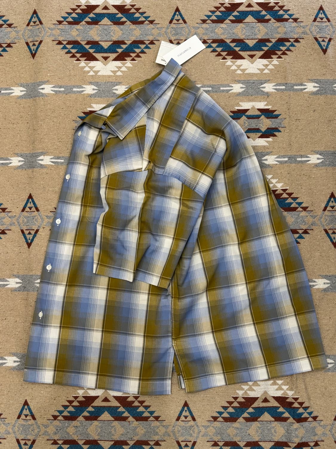 [L][105] 나나미카 오픈 카라 피케 숏슬리브 셔츠 옐로우 삭스 상품이미지6