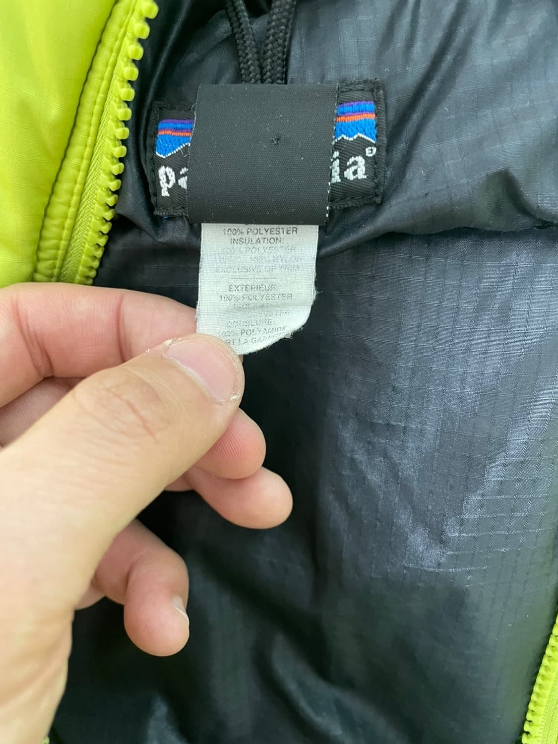 [M] 빈티지 patagonia 파타고니아 2001 다스파카 애시드 그린 상품이미지4