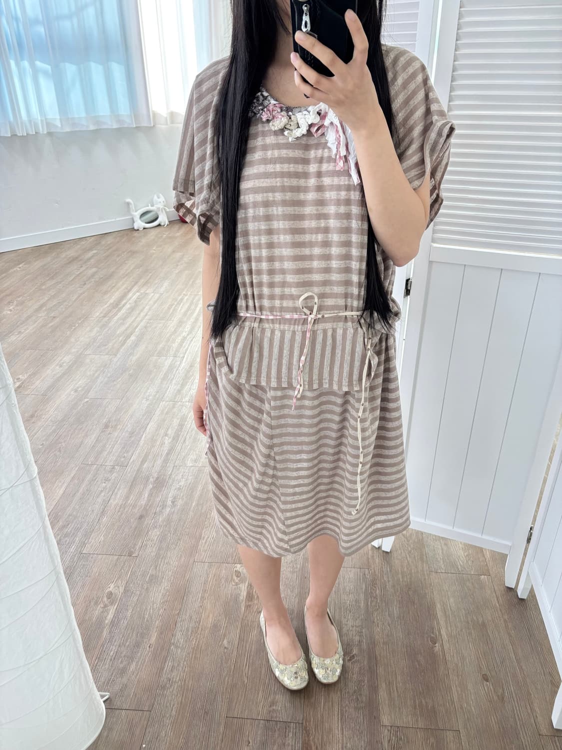 네넷 패브릭 트위스트 원피스 상품이미지2