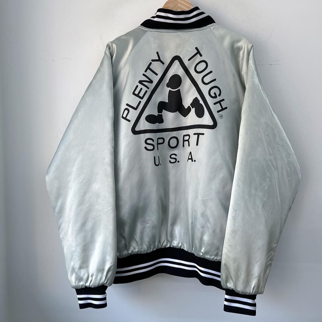 P.T.S 90s 라이트 실버 바시티 점퍼 상품이미지8