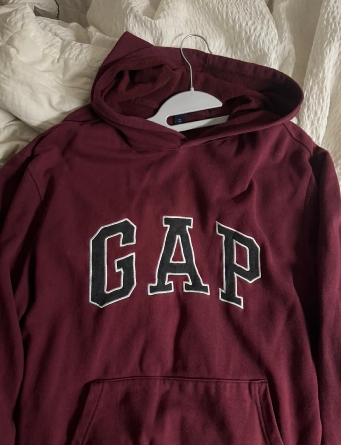 GAP 갭 빅로고 버건디 후드티 상품이미지1