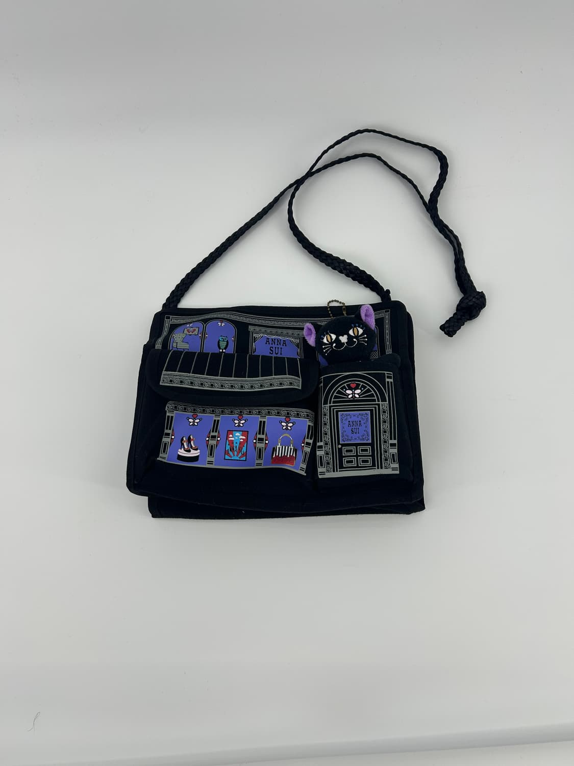 [ANNA SUI] 안나수이 러블리 키치 블랙 캣 크로스백 상품이미지1