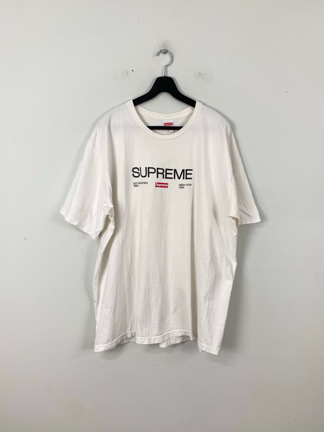 슈프림 est 1994 화이트 티셔츠 XL 상품이미지1