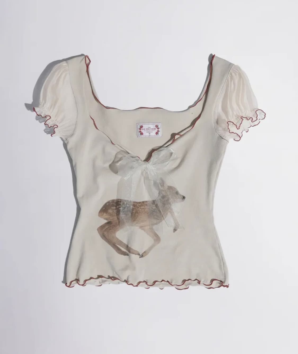 스컬프터 Puff Sleeve Top Cream 상품이미지1
