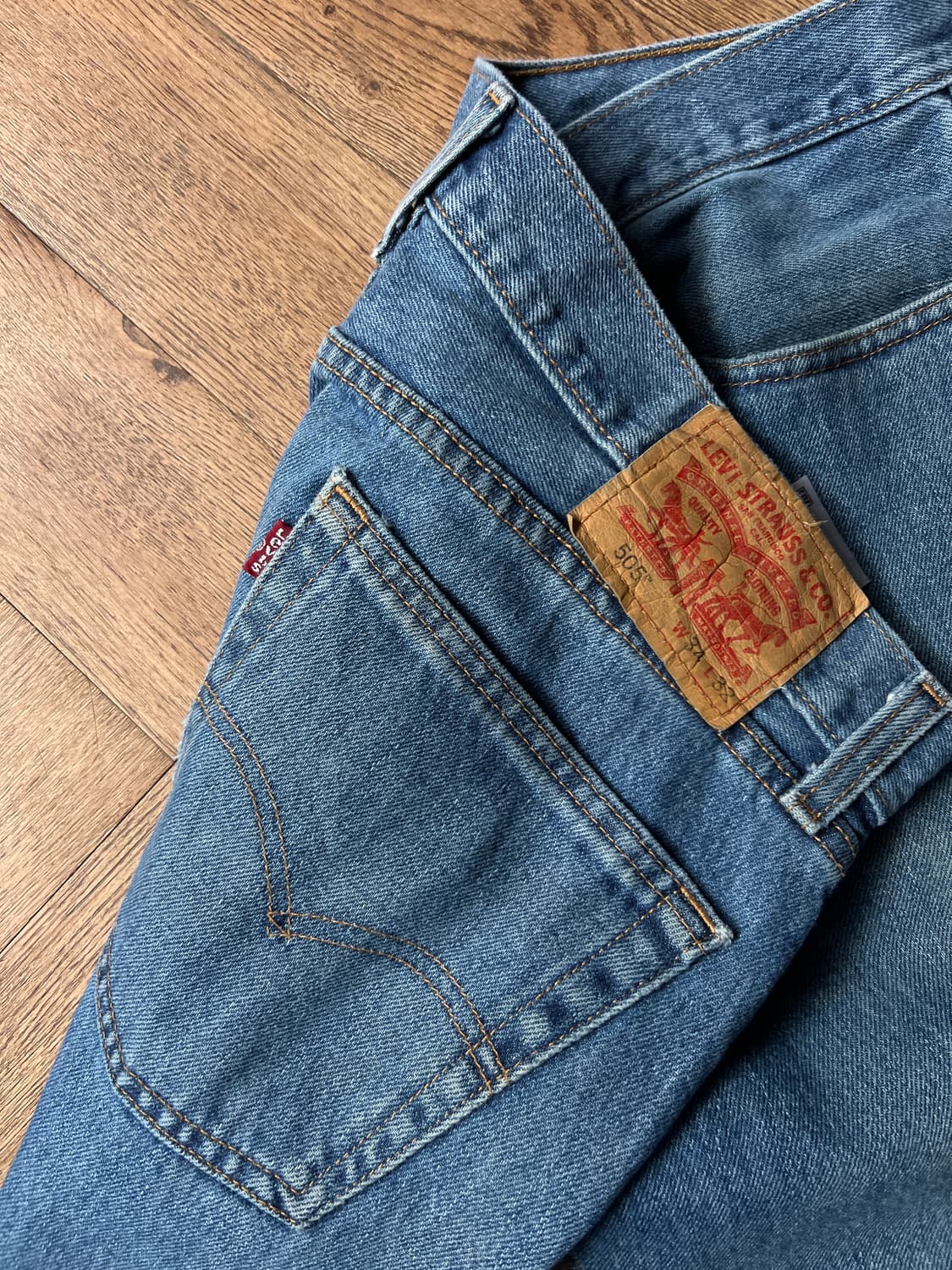 [34]리바이스 505 빈티지 워싱 레귤러 스트레이트 데님 팬츠 상품이미지5