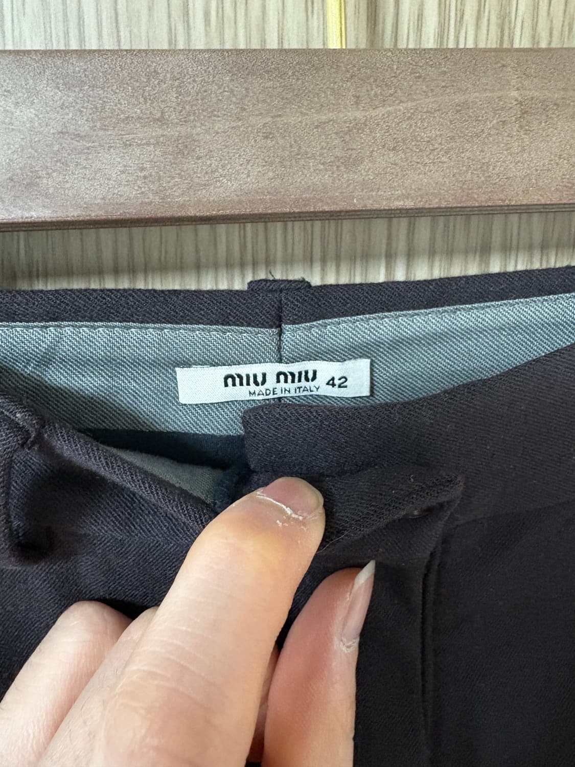 Miu miu. Straight wool pants 상품이미지3