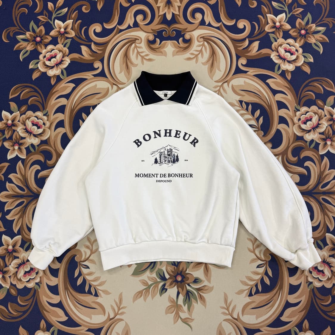 (F)드파운드 depound 카라 맨투맨(화이트) 상품이미지1