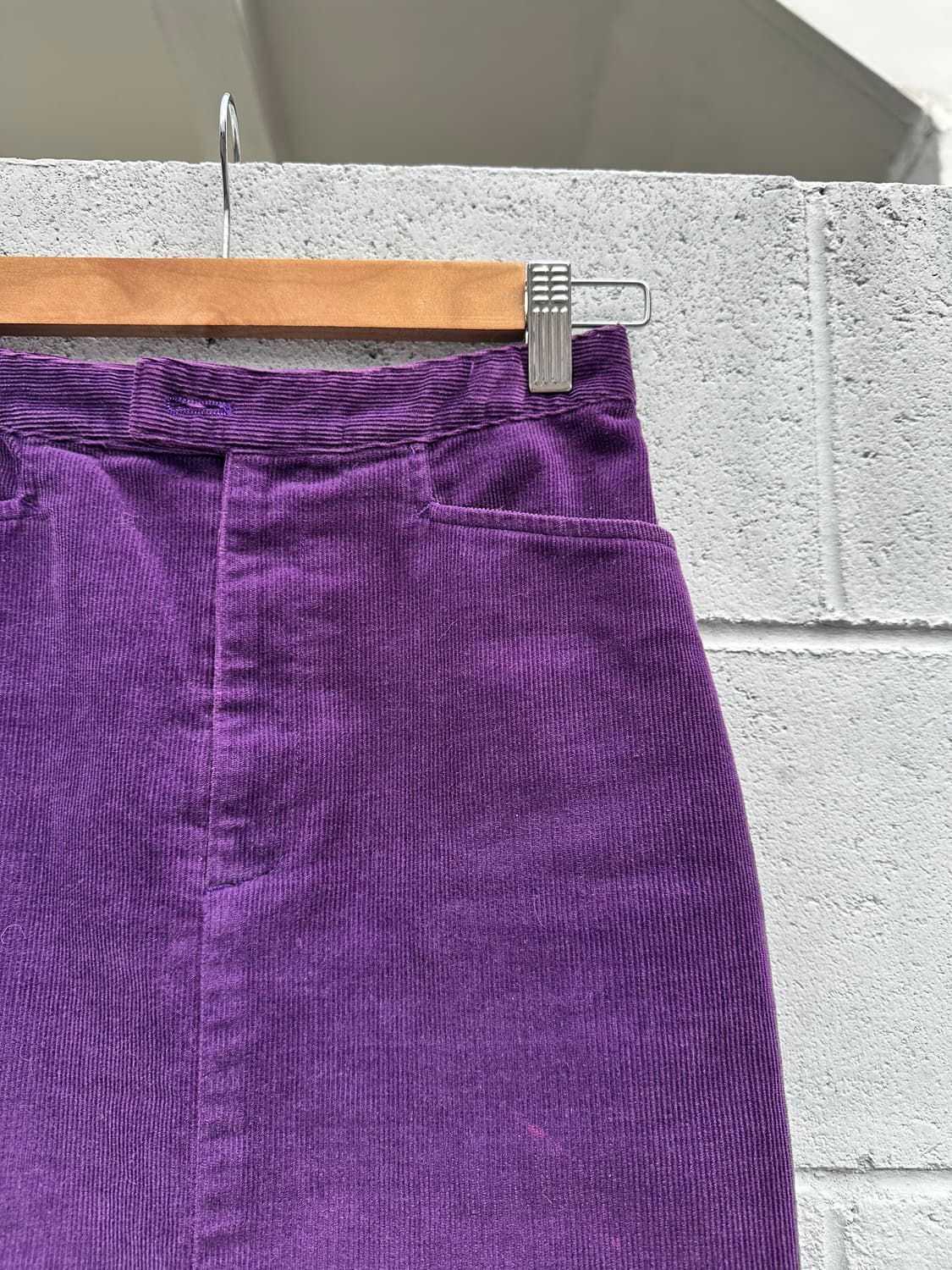 퍼플 코듀로이 미디스커트 상품이미지4