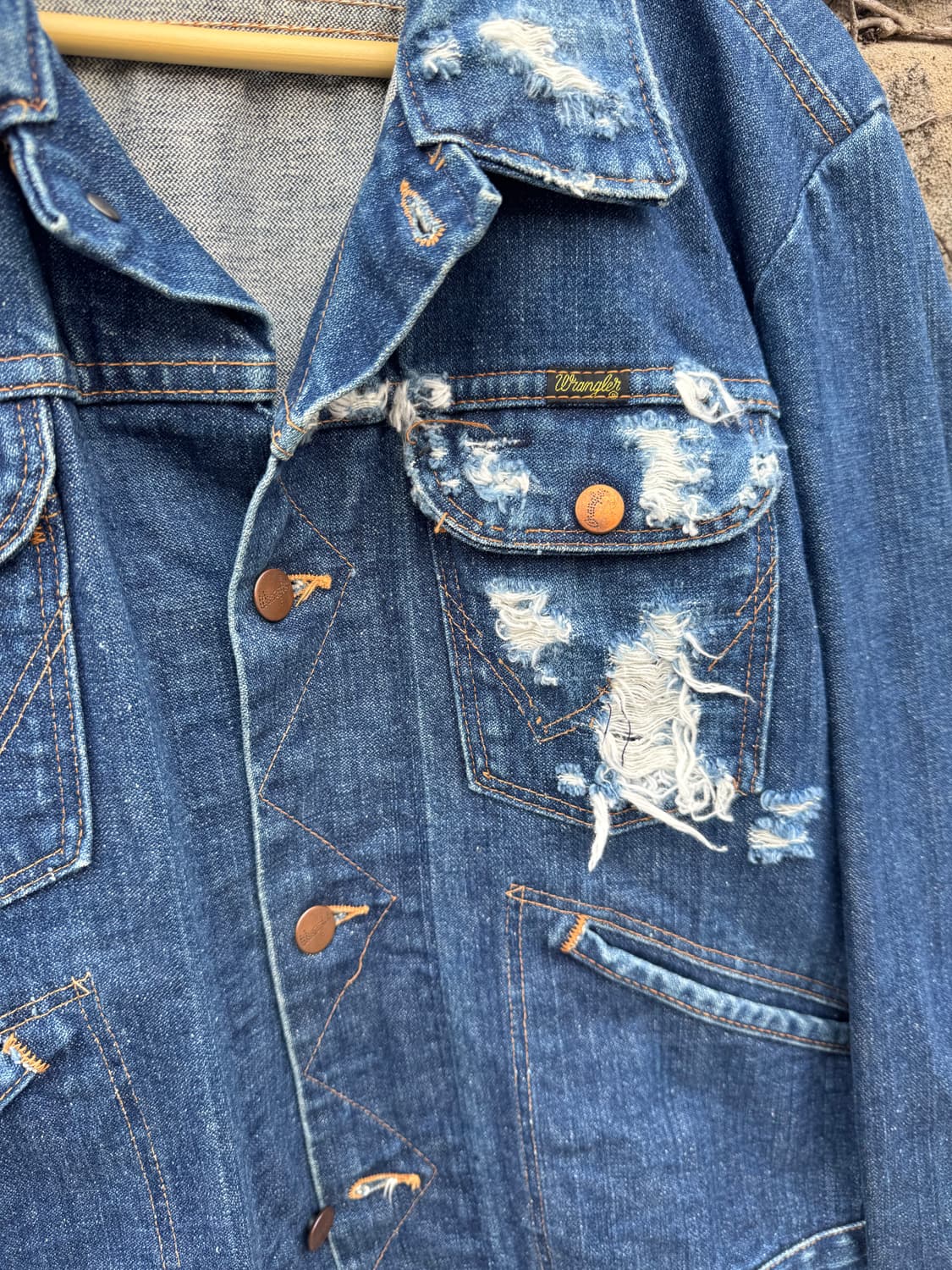 70s 랭글러 빈티지 126mj 124mj 데님 트러커 자켓 44 상품이미지5
