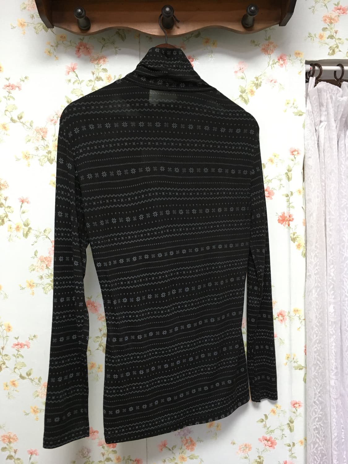 세미 시스루 노르딕패턴 목폴라 상품이미지2