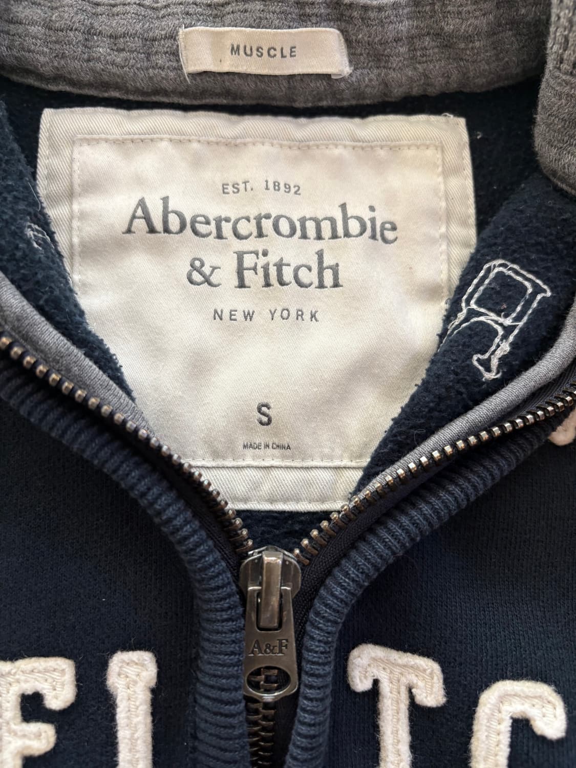 아베크롬비 후드집업 네이비 s 상품이미지2