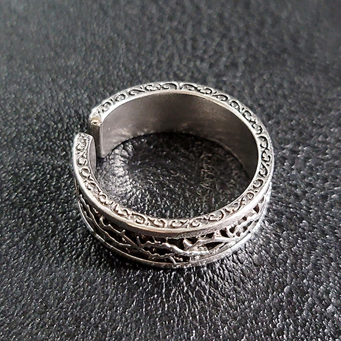 Thornbind 백동 남자 엔틱 빈티지 명품 고대 뿌리 가시 반지 상품이미지4