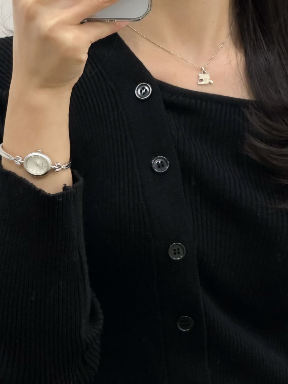 courreges / 꾸레쥬 실버 950 빅로고 목걸이  상품이미지10