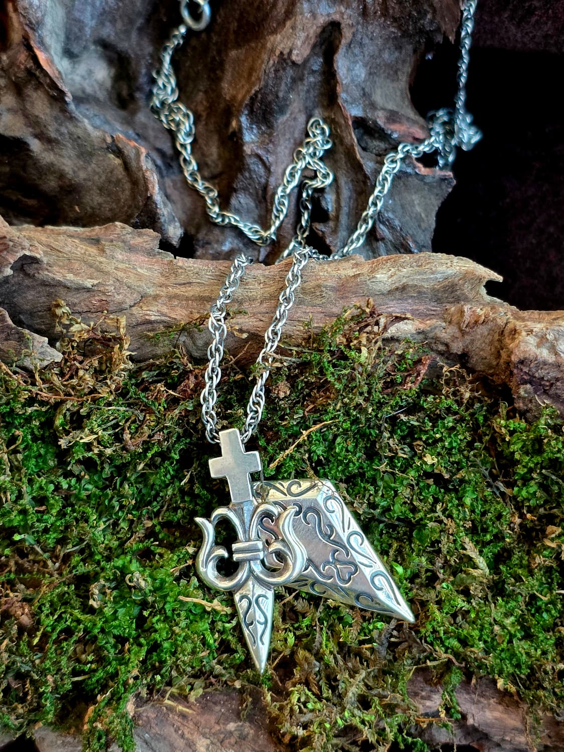 Silver925  cross arrowhead nacklace 상품이미지3