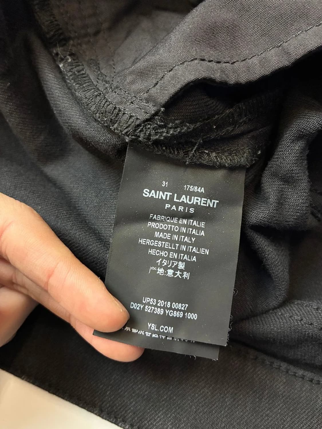 생로랑 SAINT LAURENT 슬림핏 시그니처 팬츠 PN5576    상품이미지8