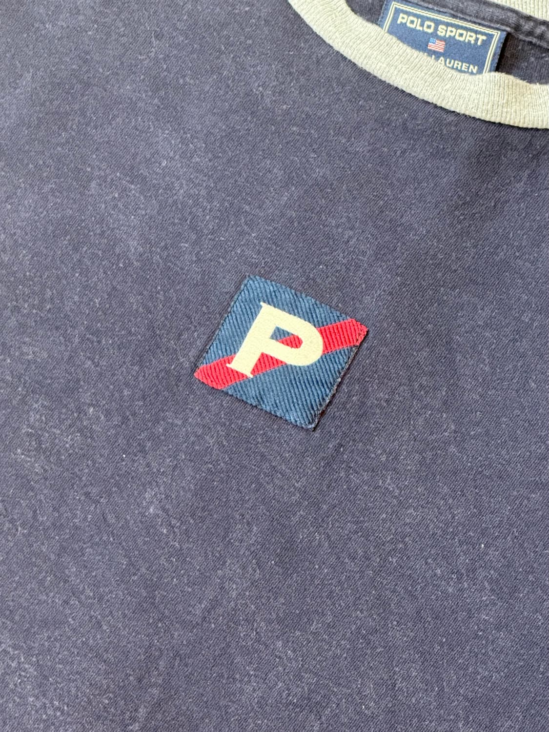 폴로 스포츠 센터 ‘P’로고 패치 티셔츠 90s usa 상품이미지2