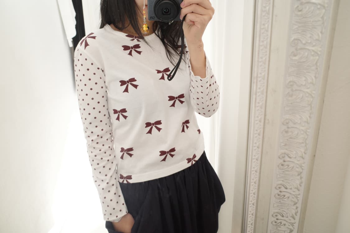 Ribbon & dot long sleeve 상품이미지8