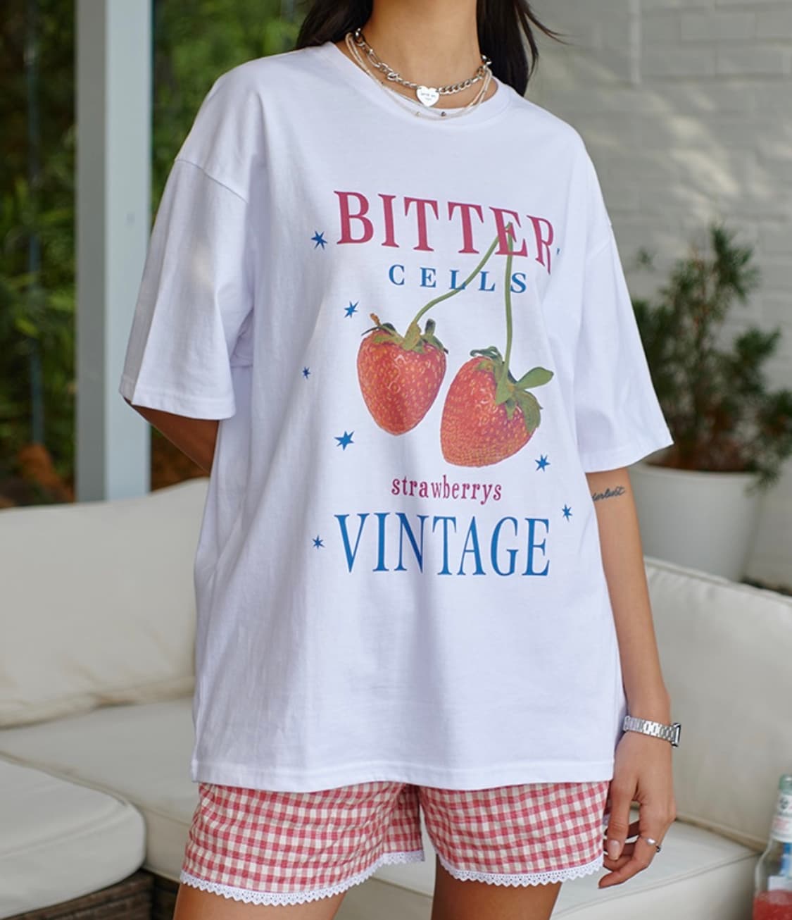 비터셀즈 Bittercells 산타나 베리 티 화이트 (사이즈 2) 상품이미지1