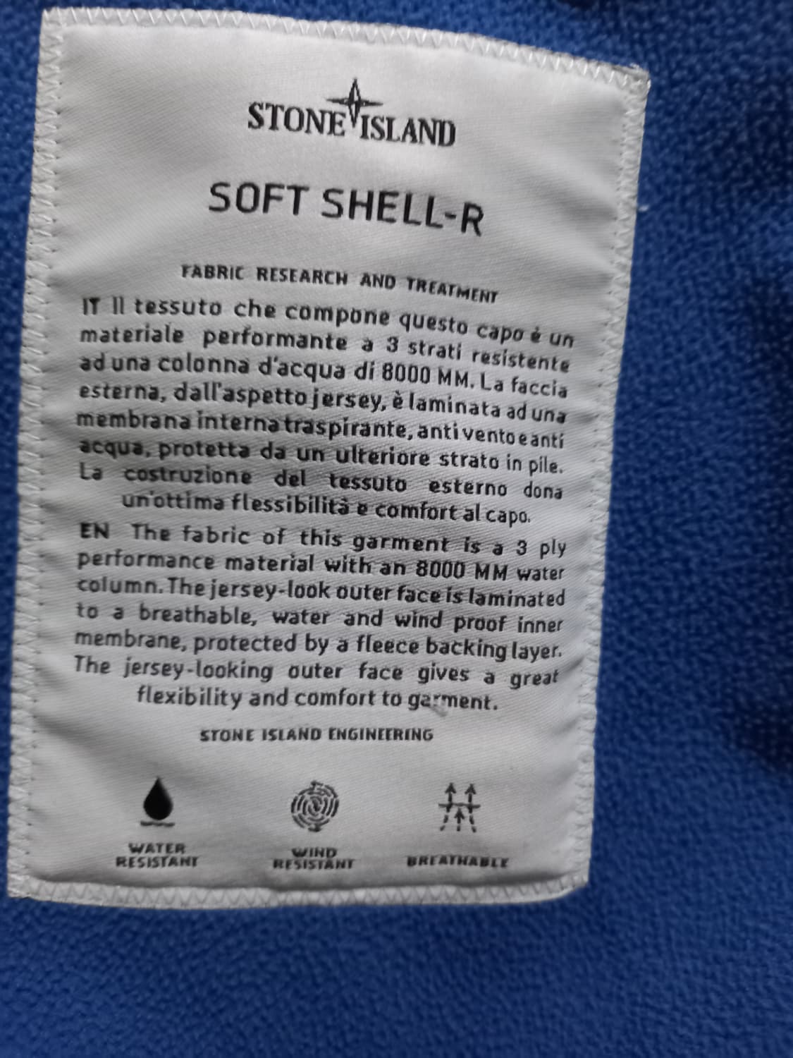 정품 스톤아일랜드 소프트 쉘 후드 자켓 110 / XXL 상품이미지6