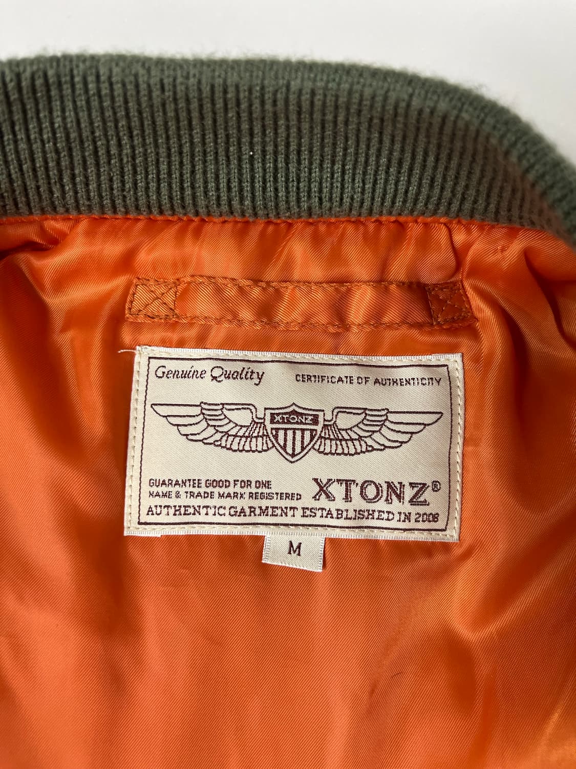 M) 엑스톤즈 MA-1 항공점퍼 카키 상품이미지5