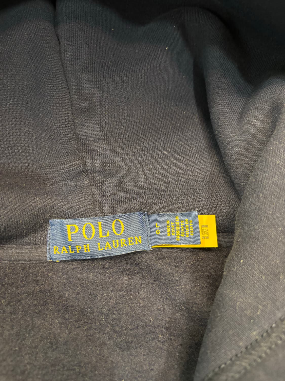 폴로 랄프로렌 기모 후드집업L 네이비 상품이미지2