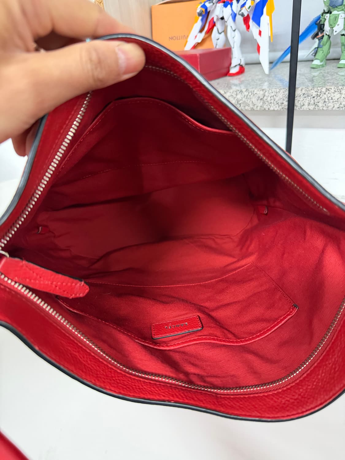 정품) LANCEL 란셀 가죽 숄더백 레드  상품이미지7