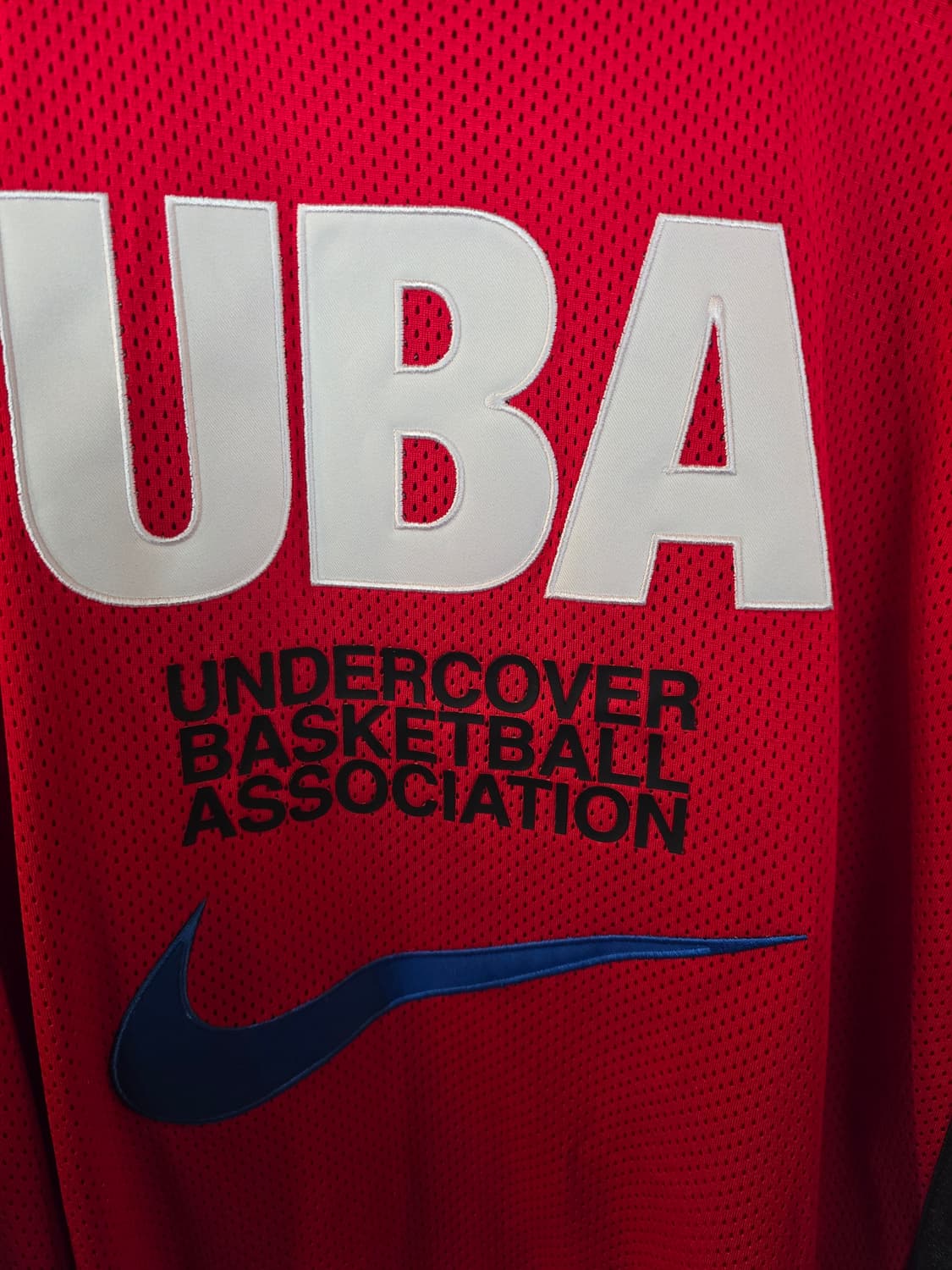 나이키 언더커버 롱슬리브 슈팅 탑 레드 블랙 상품이미지3